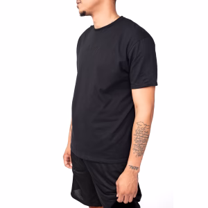 Ballerism Script Logo T-shirt  Black/Black - Image 3